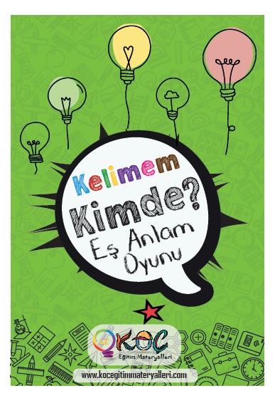 Kelimem Kimde? Eş Anlam Oyunu.